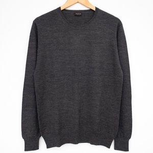Mens Valentino Roma 100% Merino Wool Crewneck Sweater Size Large Gray Vgc